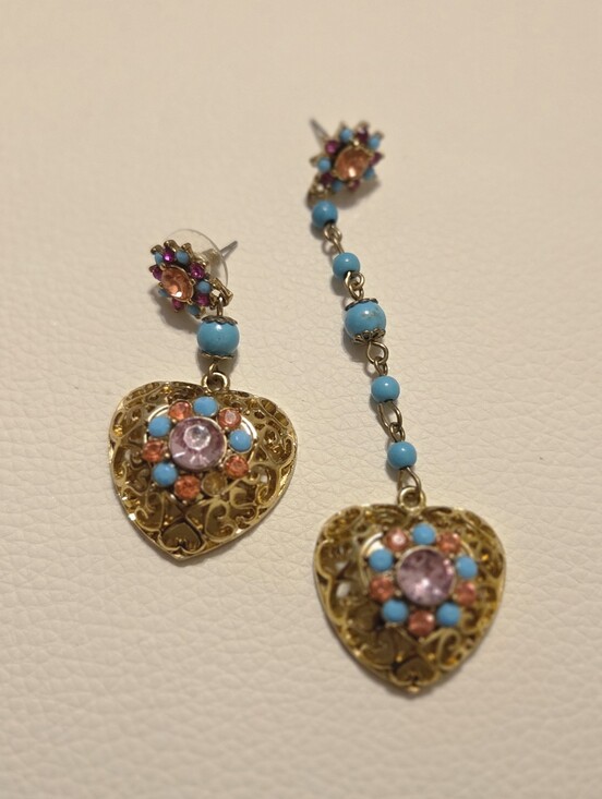 Betsey Johnson Jewelry - Lopsided funky whimsical Betsey earringss